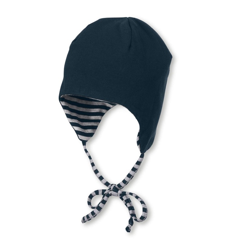 Sterntaler Bonnet Baby Boys' Reversible Hat (Bonnet Reversible) - Blue