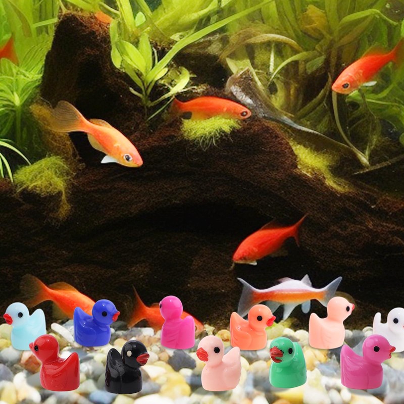 240PCS Mini Ducks, Little Resin Duck Tiny Plastic Ducks Luminous