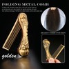 Mini Hair Beard Mustache Comb Brush Combs Metal Travel Folding