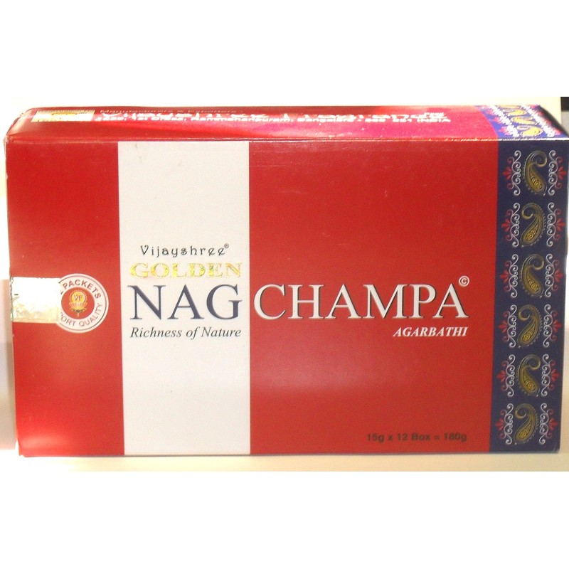 Nag Champa Räucherstäbchen, Box mit 12 Packungen à 15 g