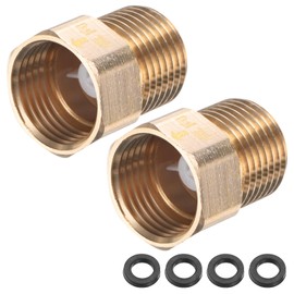 M METERXITY 1-Pack Brass Check Valve, 1/2" Male to 1/2" Female Thread One Way Non-Return Backflow Preventer Valve for Water Tower/Water Heater/Oil/Fuel/Toilets [Gold]