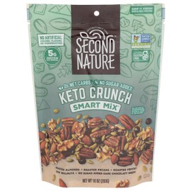 Second Nature Keto Crunch Smart Snack Mix, 10 oz Resealable Pouch, Pack of 1 – Certified Gluten-Free Snack