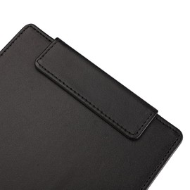 A5 Leather Clipboard Folder Conference Pad with Pen Holder Writing Board Signature Pad Portable Paperwork Organiser for Office, School, Restaurants (26×18cm)