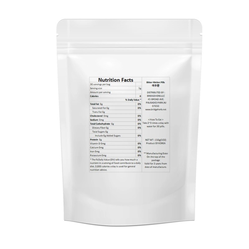 Bridge Herb (Medicinal Korean Herb) Bitter Melon Pills 5oz/150g