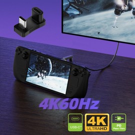chenyang 2 Pack USB C Extender Adapter, USB C Stecker auf Buchse 180Grad Winkeladapter für Steam Deck,Switch, unterstützt 10Gbit/s-Datenübertragung, PD 100W Schnellladung und 4K@60Hz-Video