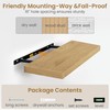 48 Inch Long Floating Shelves Oak, 9.3" Deep Floating Shelf