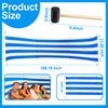 Beach Wind Screen 15.7ft Wind Blocker Beach Barrier Blue White
