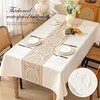 UWWGKK Linen Tablecloths for Rectangle Tables, Waterproof Tablecloth Advanced Waterproofing