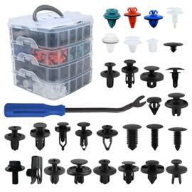 laffoonparts 1000Pcs Car Push Retainer Clips Screw Assortment Kit with 1pcs Blue Fastener Remover Replacement for Ford, Replacement for GM, Replacement for Chrysler, Replacement for Toyota