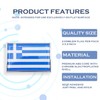Perdecor Greece Flag Sticker Emblem Greek Decal Car Chrome Flags,
