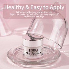 EODCI Cherry Blossom Nail Dip Powder Colors, Sakura Glitter Milk Pink Color Dipping Powder - Nail Art Starter Manicure DIY No Needed Nail Lamp Curing Nail Color for Professionals & At-Home DIY - 1 oz