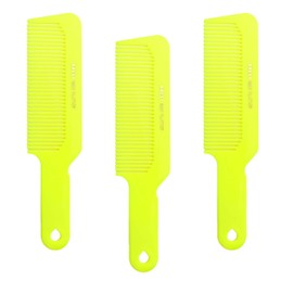 Hair Comb 8-3/4 Flattop Hair Cutting Comb. Barbers Hairdresser Comb. Model 9001. 3 Combs (Neon Yellow)