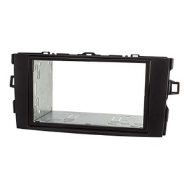 tomzz Audio 2455-050 Double DIN Radio Fascia Set Compatible with Toyota Auris E150 Year of Manufacture 2007-2012 Black with Installation Kit
