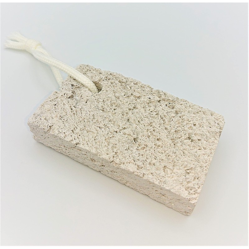 Japanese Natural Pumice Square Shape with String Exfoliating