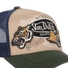 Von Dutch Unisex Adjustable Trucker Cap Khaki Beige Navy One