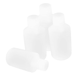 CHILDWEET 4pcs Liquid Storage Bottles Plastic Mouth Round Containers for Household Industrial Artistic Use Impact Resistant Sealing Jars for Safe Liquid Sample Storage