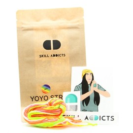 Skill Addicts Yoyo Strings - Color Mix 50pcs (works with any yo-yo, all tricks and levels, includes set of jo-jo stickers)