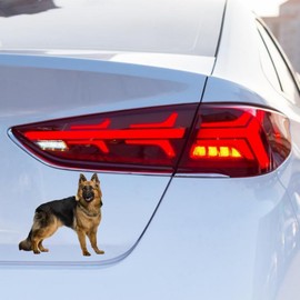 German Shepherd 3D Sticker Waterproof Reflective for Car, Laptop, Fridge, Bumper, Window (18 cm/7.1 Inch)