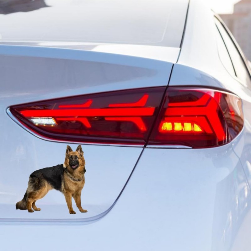 German Shepherd 3D Sticker Waterproof Reflective for Car, Laptop, Fridge,