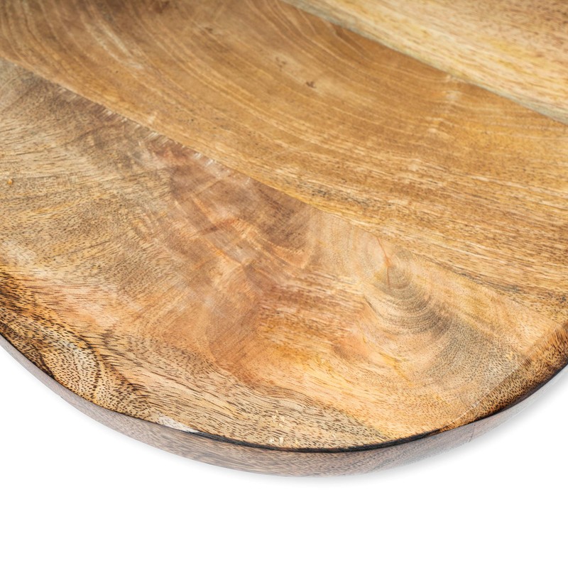 GoCraft Round Wooden Cutting Board | Mango Wood Pizza Peel