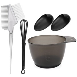 LNQ LUNIQI Hair Dye Brush Hair Dyeing Set, 4 Pieces Professional Hair Dye Set Accessories, Hairdresser Dyeing Bowl Hair with Whisk, DIY Hair Dyeing Tool Colouring Brush Ear Cover for Hairdressing