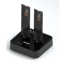 NVMe Clone Docking station, 10Gbit/s Dual-Bay Tool-Free USB C to NVME Offline Clone Duplicators External Hard Drive Enclosure for M Key PCIe 2242 2260 2280 22110 M.2 SSDs, MAIWO-K3016P