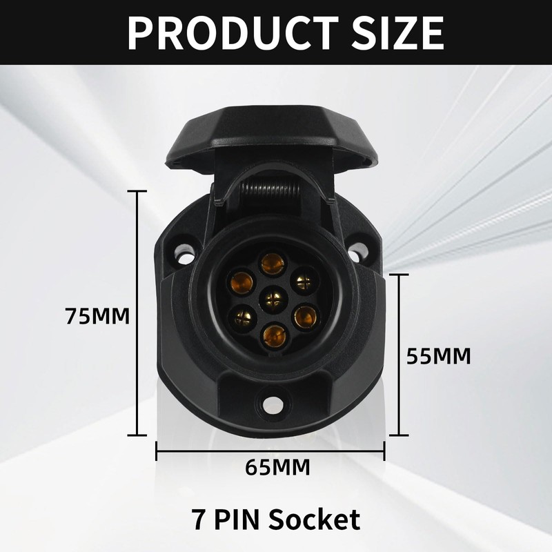 Yinaolan 7 Pin Prewired Plug for Trailer Pole Trailer Socket