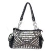 Zzfab Gem Studded Rhinestone Concealed and Carry Purse Black