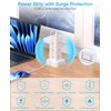 10Ft Tower Power Bars with Surge Protector, 12 Widely Outlets