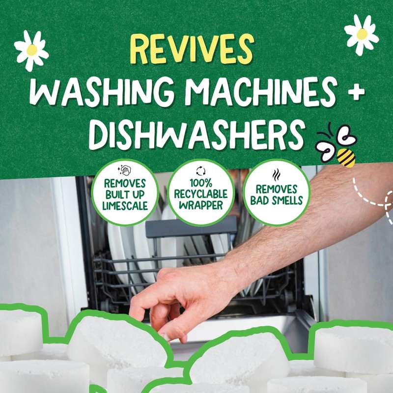 Ecoegg Detox Tablets for Washing Machine and Dishwasher, 8 Tablets,