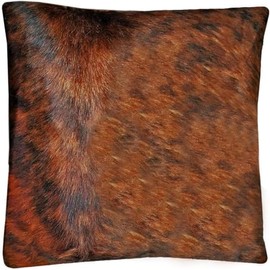 UK Fashion Decor Genuine Cowhide Cushion Pillow Covers 16x16 Inch Leather Hair on Cow Hide Skin Throw Pillow Covers