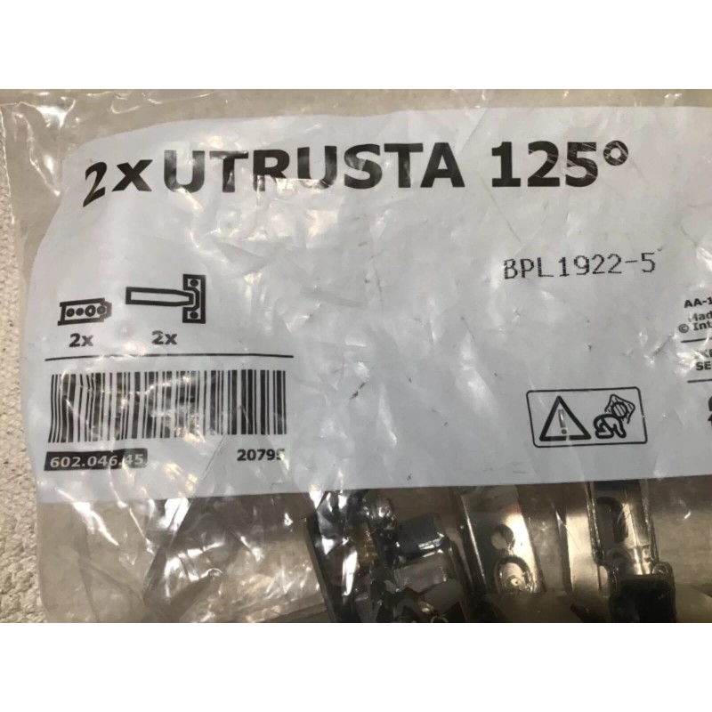 IKEA 4 IKEA UTRUSTA 125° Hinge Brand New 602.046.45