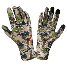 BASSDASH Men’s Camo Hunting Gloves UPF 50+ Lightweight Touchscreen Gloves for Warm Weather Fishing Hiking Outdoor Activities