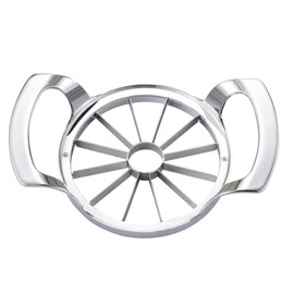 12-Slice Apple Cutter, Heavy Duty Stainless Steel Apple Fruit Corer Suitable for Cutting Apples Up to 4 Inches (Silver)