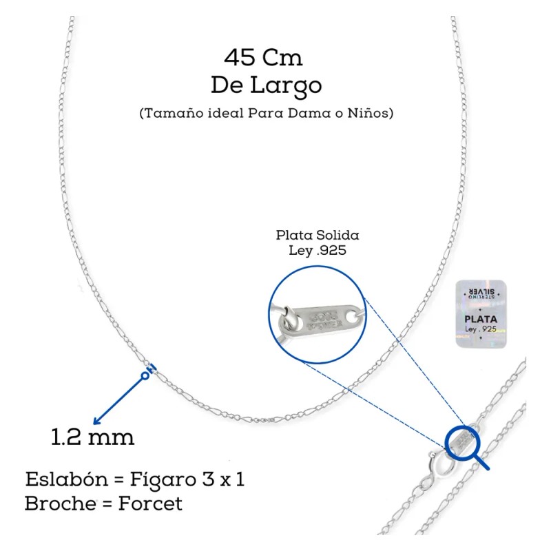 Cadena Con Dije De Llave San Benito En Plata Solida