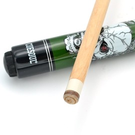 CUESOUL 57 inch 19oz 1/2 Maple Pool Cue Stick Kit- Rock The World Stylish Pattern Cue Design in Blue Paint