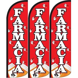 OnPoint Wares Farmacia King Size Flag Sign Pack of 3(Hardware Not Included)