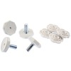 Washing Machine Adjustable Feet Screws, Plastic White Leveling Legs, Compatible