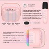 PKBD Kids Karaoke Machine,Portable Bluetooth Speaker with 2 Wireless Microphones/LED