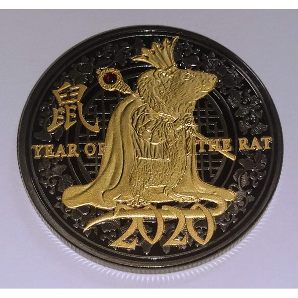 Year of the Rat 2020 Colorized Challenge Art Coin