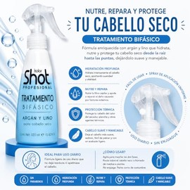Kolor Shot Tratamiento Bifásico Profesional con Argan + Lino, Para Cabello Seco, 320ml