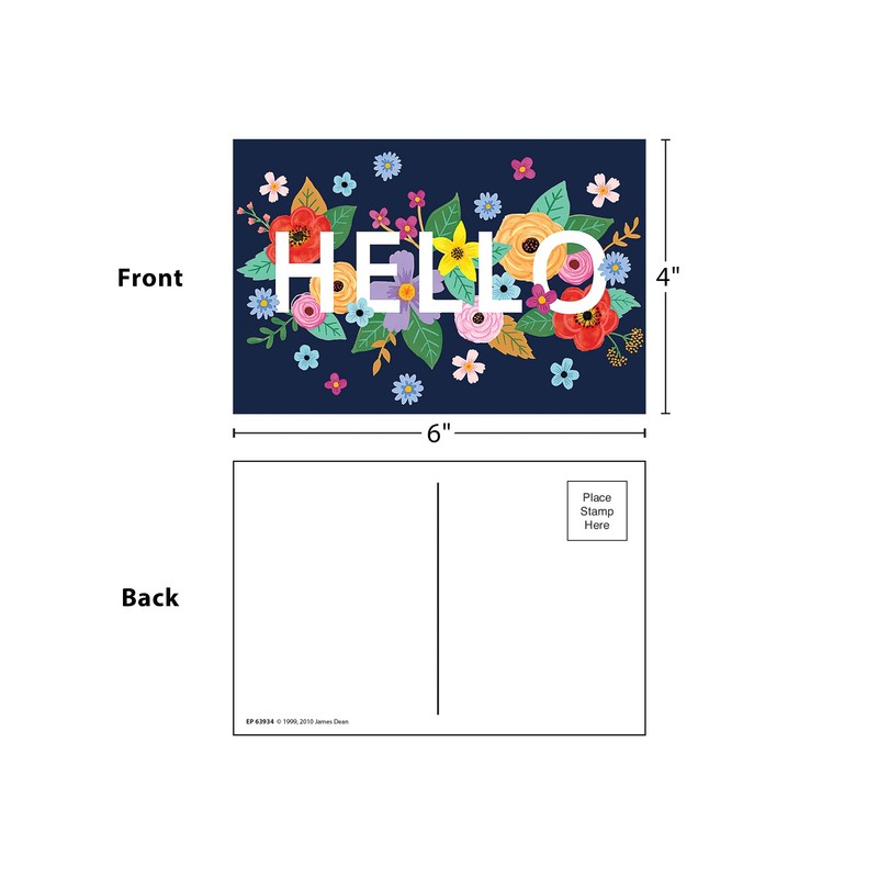 Teacher Created Resources Wildflowers Hello Postcards (TCR6696)
