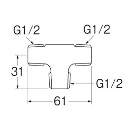 SANEI JT790-3-13 Male Thread Cheese Plumbing Parts G1/2 Chrome Bronze