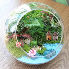 Sasibiyb Miniature Fairy Garden 11 Pieces Miniature Fairy Garden Ornaments Miniature Decoration Fairy Garden Miniature House Fairy Garden Decorations Outdoor Mini House Decoration for Flower Pot