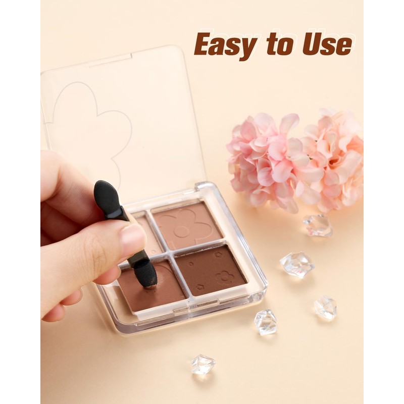MORGLES 50 PCS Double Ended Eyeshadow Applicators Sticks with Organizer,