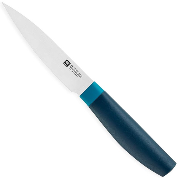 Zwilling Zwilling Now S 53040-101 "Now S Paring 3.9 inches (100 mm), Blue Made in Germany" Fruit Knife, Full Steel, Stainless Steel, Dishwasher Safe, Solingen