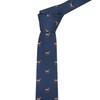 King & Priory Navy Blue Embroidered Horse Tie