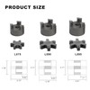 ZTUOAUMA 1/2'' to 7/8'' L075 Flexible 3-Piece L-Jaw Coupling Coupler