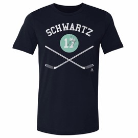 500 LEVEL Jaden Schwartz Shirt (Cotton, X-Large, True Navy) - Jaden Schwartz Seattle Sticks WHT