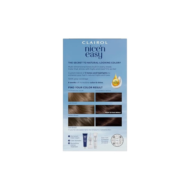 Clairol Nice 'n Easy Hair Color 117D/5C Medium Cool Brown